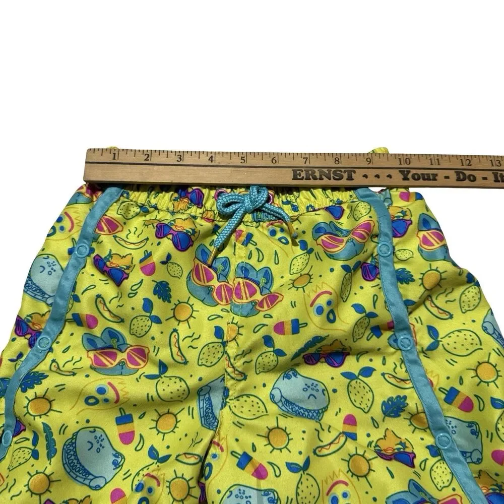 Disney Toy Story Forky Rex Boys' Yellow Swim Trunks size Small